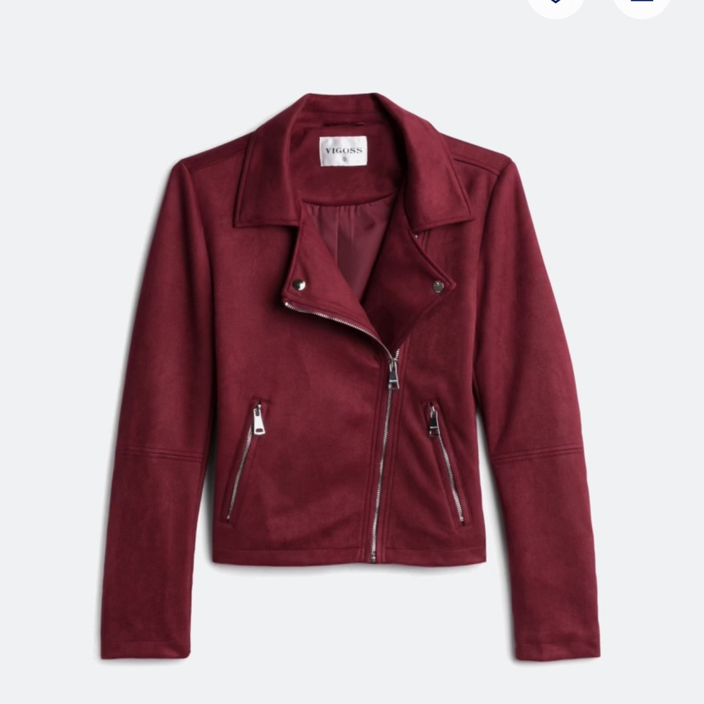 Versona Deep Red Leather Jacket